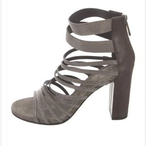 Brunello Cucinelli Leather Monili Strap Beaded Size 36.5